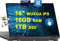 Lenovo Yoga 7 16 2-in-1 AI PC Laptop 16' WUXGA IPS Touch Glossy Intel 12-core Ultra 7 155U 16GB RAM 1TB SSD Backlit Fingerprint Thunderbolt FHD IR Privacy Camera Win11Pro + 3-in-1 Accessories