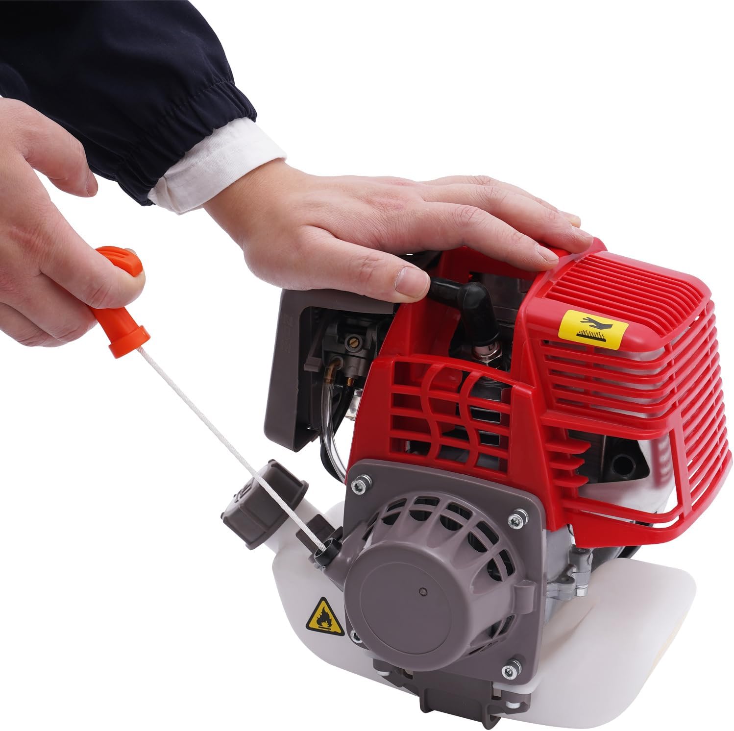 LOYALHEARTDY Gas Engine 4-Stroke 31CC Multi-Use Gas Motor Hand Pull Start Air Cooling Single-Cylinder Lawn Mower Engine Gas Powered Multi-Use Gas Motor, W57R24ERF54