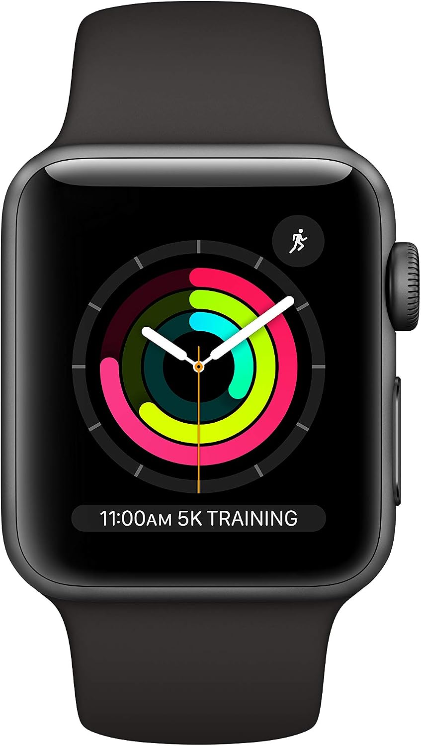 Apple Watch Series 3 [GPS 38mm] Smart Watch w/Space Gray Aluminum Case & Black Sport Band. Fitness & Activity Tracker, Heart Rate Monitor, Retina Display, Water Resistant