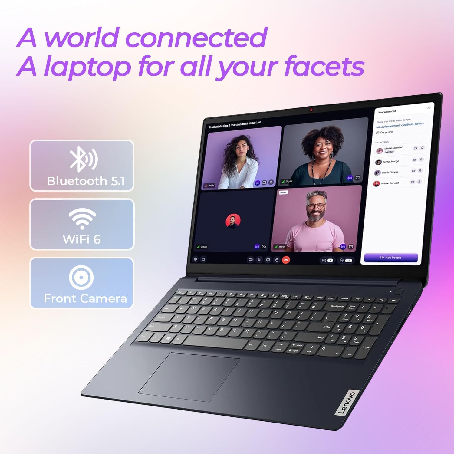 Lenovo Newly Designed 15.6' Touchscreen Business Laptop with MS Office,Intel Core i5-1335U Processor (Beats i7-1255U), 24GB RAM, 1TB SSD, IPS Touch Display, Windows 11 with WOWPC Recovery USB