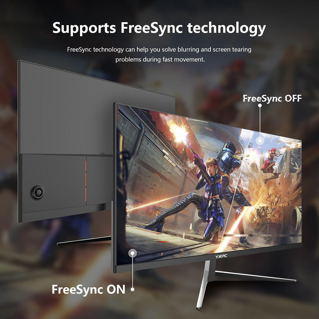 24 Inch Computer Monitor, 180Hz FHD 1080P VA Screen, 99% sRGB, 1ms, Frameless Design for Work and Play, HDMI, DP, VESA