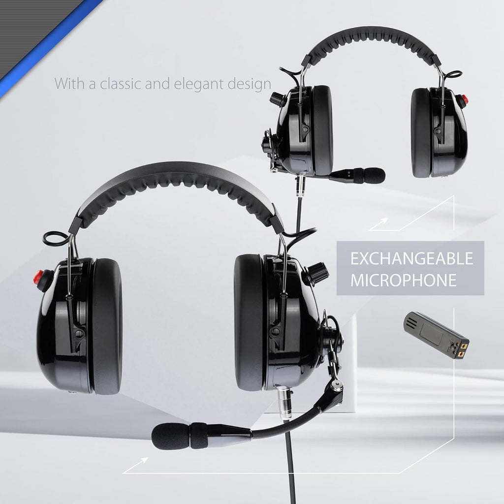 Arrowmax AHDH0042-BK-M1 Over The Head Noise Cancelling Headphone Compatible with Motorola CP200D CP100D R2 DEP450 BPR40D CP200 CP185 BPR40 Yaesu FT-65 FT-25 FT-4X/V XiR P3688