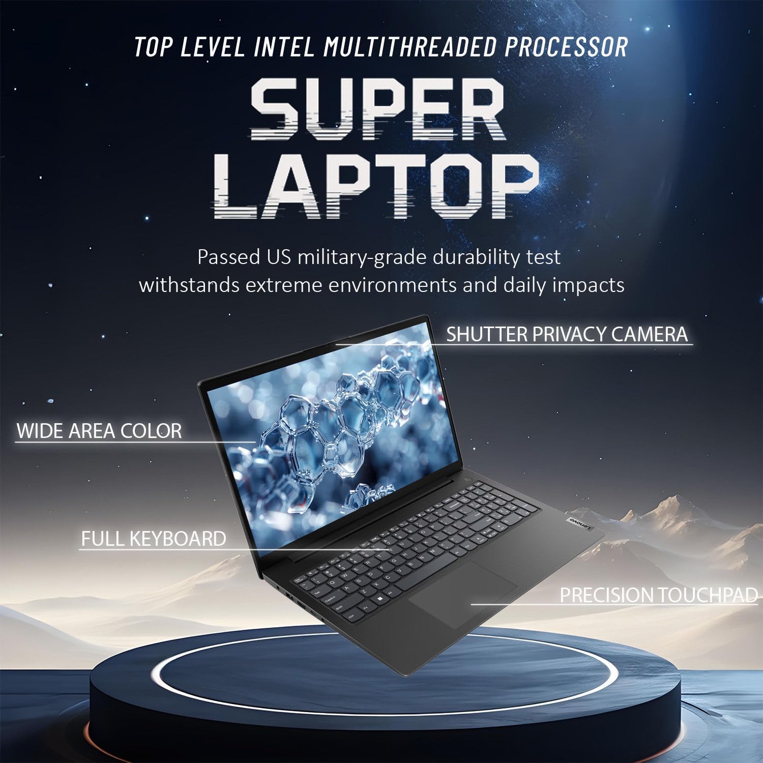 Lenovo New Business Laptop 2026 Edition with MS 365 for Web, Intel Powerful Processor, 16GB DDR5, 512GB PCIE, 15.6' FHD Anti-Glare Display, Fast Charging Speed, 14.5-Hour Battery Life, Windows 11 Pro