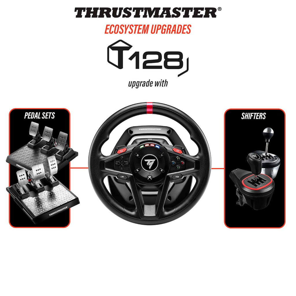 Thrustmaster T128 Racing Wheel & Pedal Set for Xbox Series X|S and PC – Force Feedback Gaming Steering Wheel for Driving Simulator