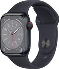 Apple Watch Series 8 [GPS + Cellular, 41mm] - Midnight Aluminum Case with Midnight Sport Band, M/L (Renewed)