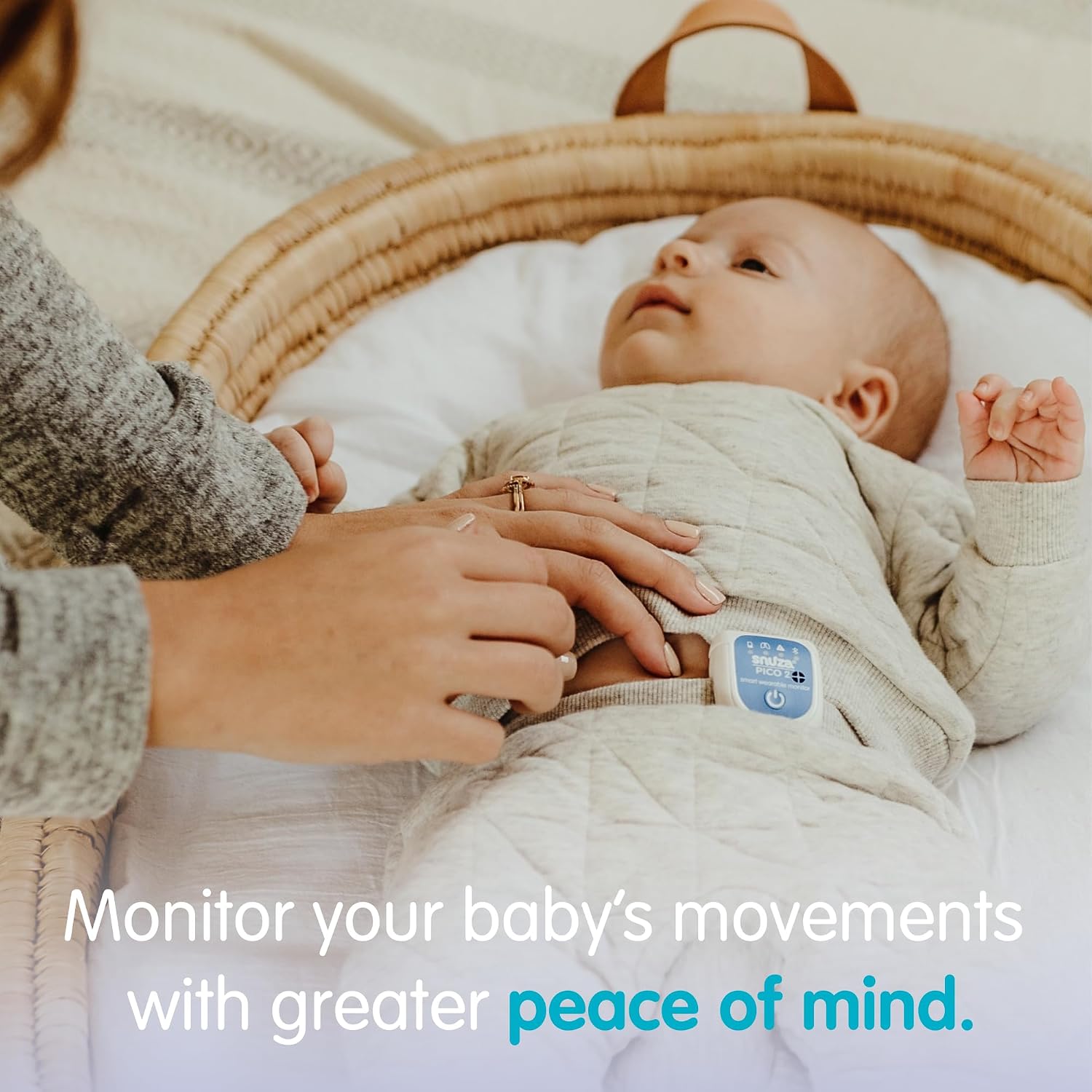 Snuza Pico 2 – Smart Sleep Monitor | Connect to App Or Use As Standalone Device | Tracks Movement, Sleep Patterns, Body Position & Skin Temperature | Real-Time Alerts for Safer Sleeping