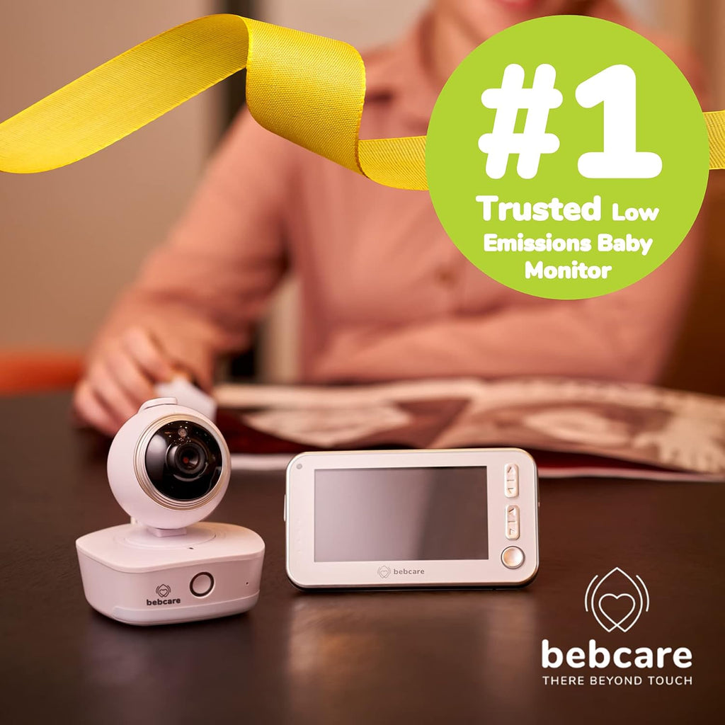 Bebcare Motion - Smart Video Baby Monitor: 4.3' Ultra-Clear Screen, 360° Pan-and-Tilt Camera, Temperature Sensor, Motion and Sound Alert, Auto Baby Tracking Camera (Without Breathing Sensor Mat)