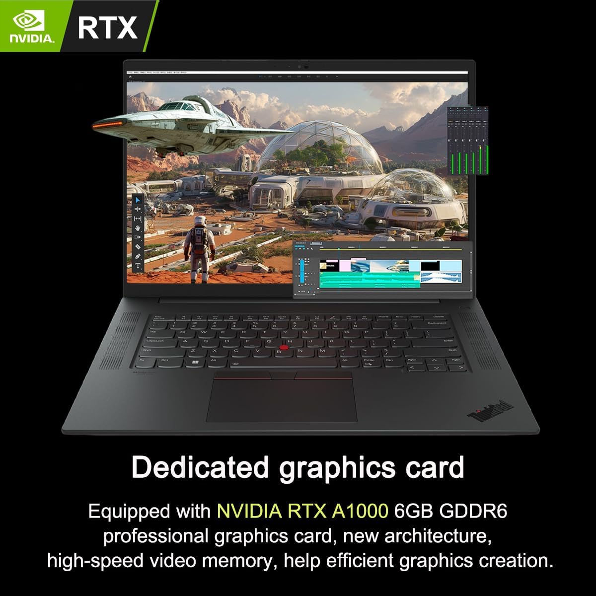 Lenovo ThinkPad P1 Mobile Workstation Laptop (16' 2K 165Hz, Intel 14-Core i7-13800H, 64GB DDR5, 2TB SSD, NVIDIA RTX A1000 6GB) 2 x Thunderbolt 4, Backlit, Fingerprint, FHD IR Webcam, Win 11 Pro