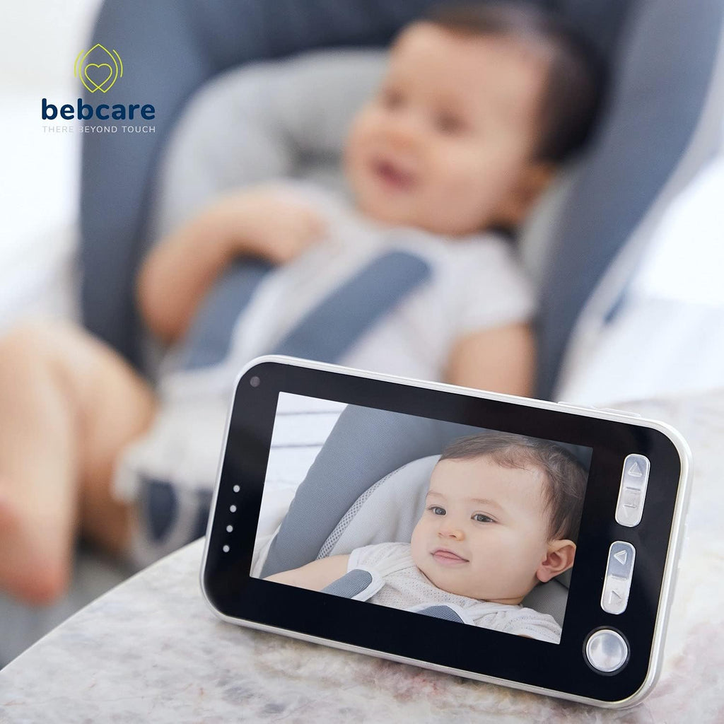 Bebcare Motion - Smart Video Baby Monitor: 4.3' Ultra-Clear Screen, 360° Pan-and-Tilt Camera, Temperature Sensor, Motion and Sound Alert, Auto Baby Tracking Camera (Without Breathing Sensor Mat)