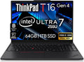 Lenovo ThinkPad T16 Gen 4 AI Business Laptop 16' FHD+ Display, Intel Ultra 7 255U (Beats i7-1355U), 64GB DDR5 RAM, 1TB SSD, 5MB Webcam, Fingerprint, Backlit KB, WiFi 6E + BT, RJ-45, HDMI, Win 11 Pro