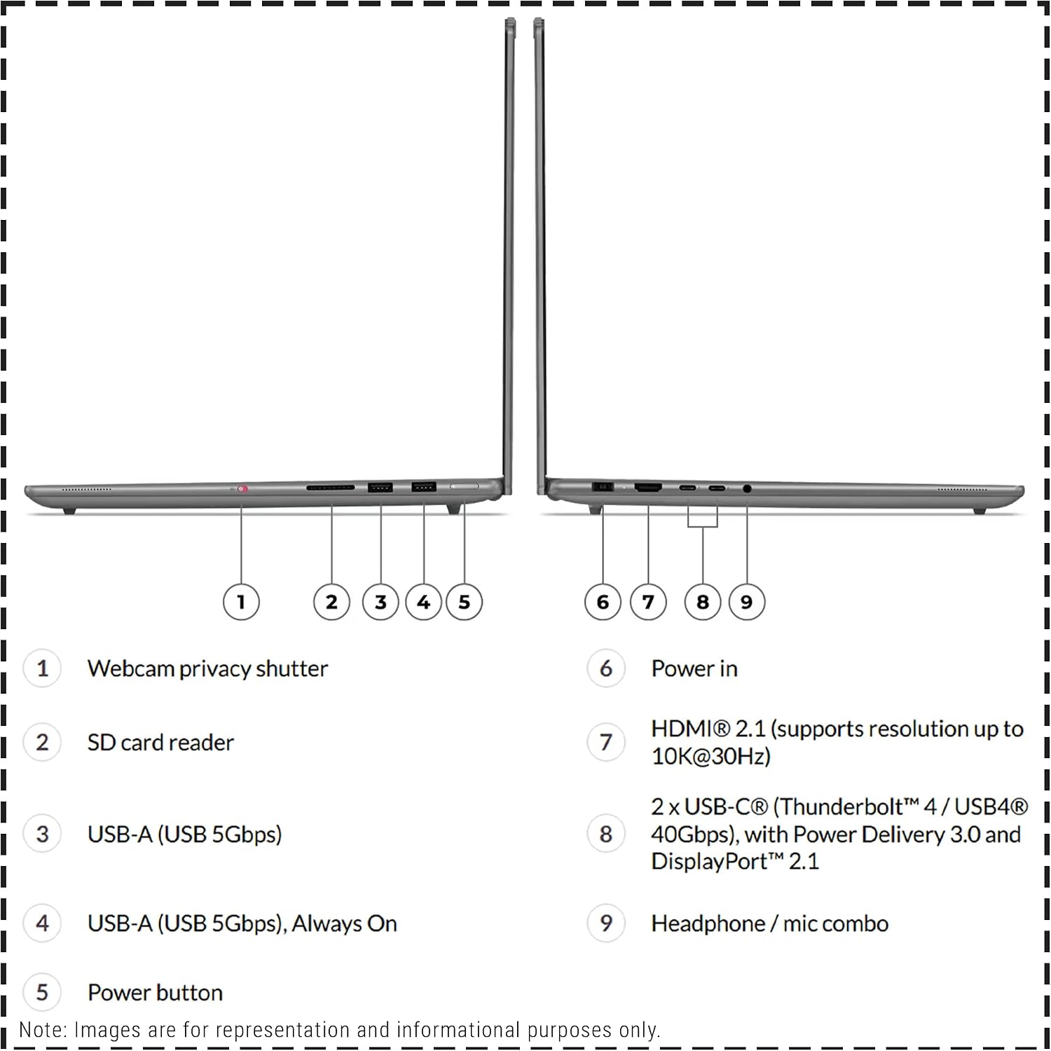 Lenovo Yoga Pro 9i Laptop, Intel Ultra 9-285H, 32 GB LPDDR5x RAM, 1 TB PCIe SSD, 16' 3.2K (3200x2000) OLED Touchscreen, Nvidia G-Force RTX 5060, Backlit Keyboard, W11 Pro, Luna Grey