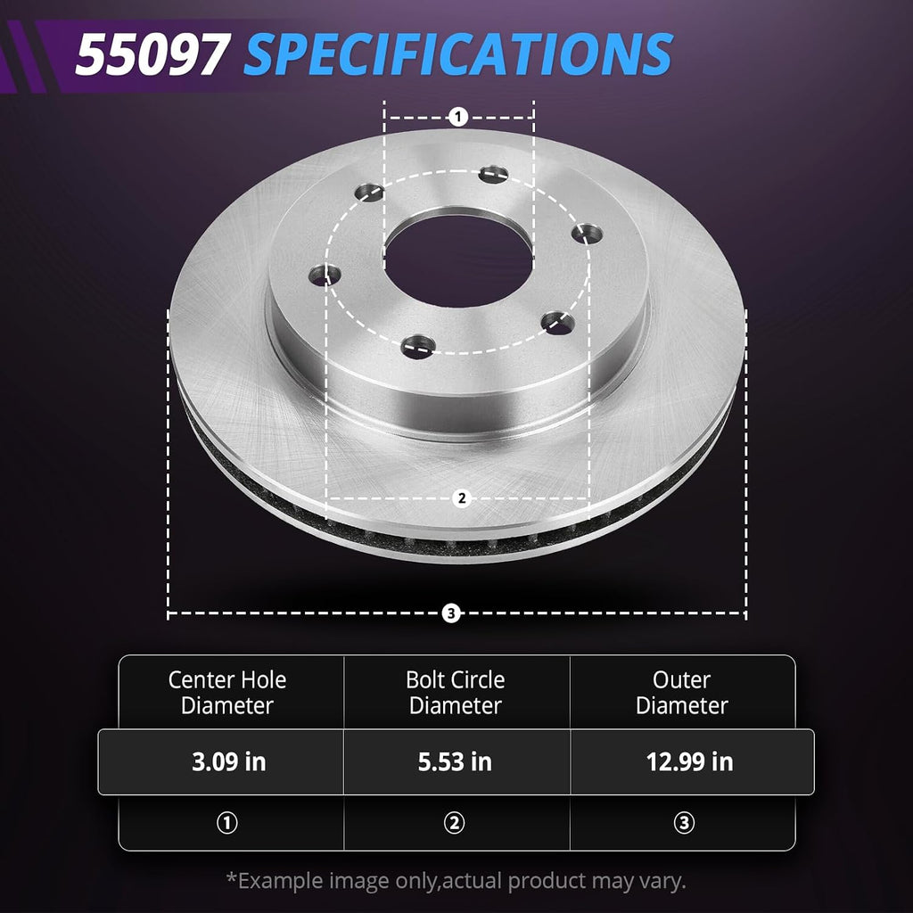 Front and Rear Brake Kit Replacement for 2008 2009 2010 2011 2012 2013 2014 GMC Yukon XL 1500 Chevy Suburban 1500 Tahoe, for Avalanche Silverado, Cadillac Escalade ESV EXT Brakes Rotor Pads