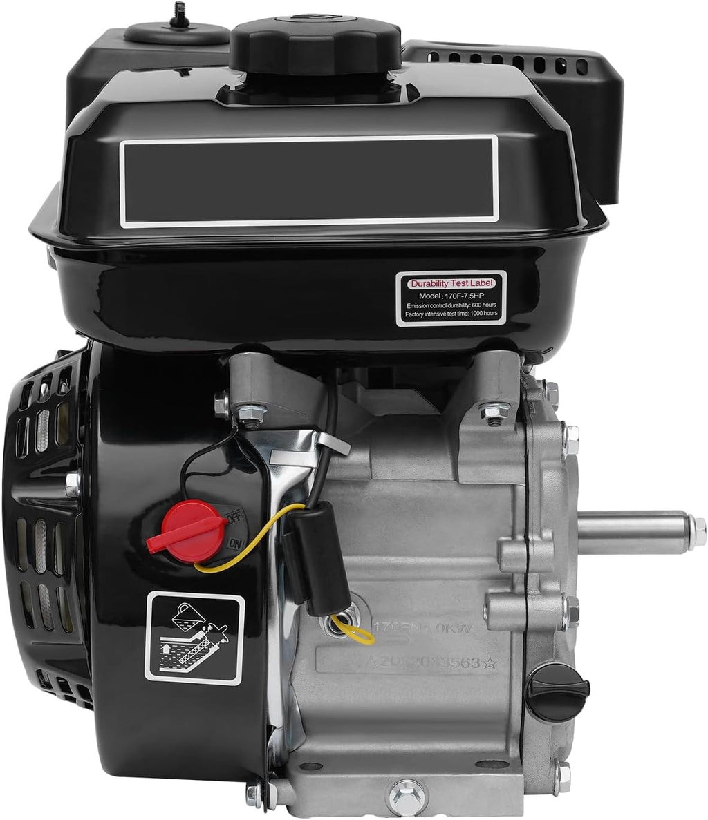 7.5HP 4 stroke engine, Mini Bike Motor, Gas Engine Replacement For Honda GX160 210cc OHV Air Cooled Horizontal 168F Pullstart Compressor Scarifier Lawnmower Pump Generator Pressure Washer