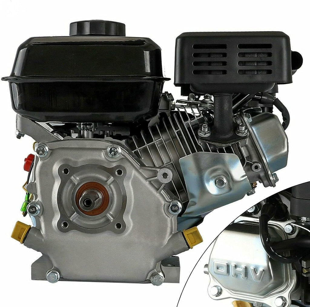 4-Stroke Gas Engine Motor GX160 Motor Replacement 7.5HP 210CC Pull Start Air Cooled Single Cylinder Gas Engine Suitable for Honda GX160 Ideal for Compressor Lawnmower Pump Generator Go Kart Engine
