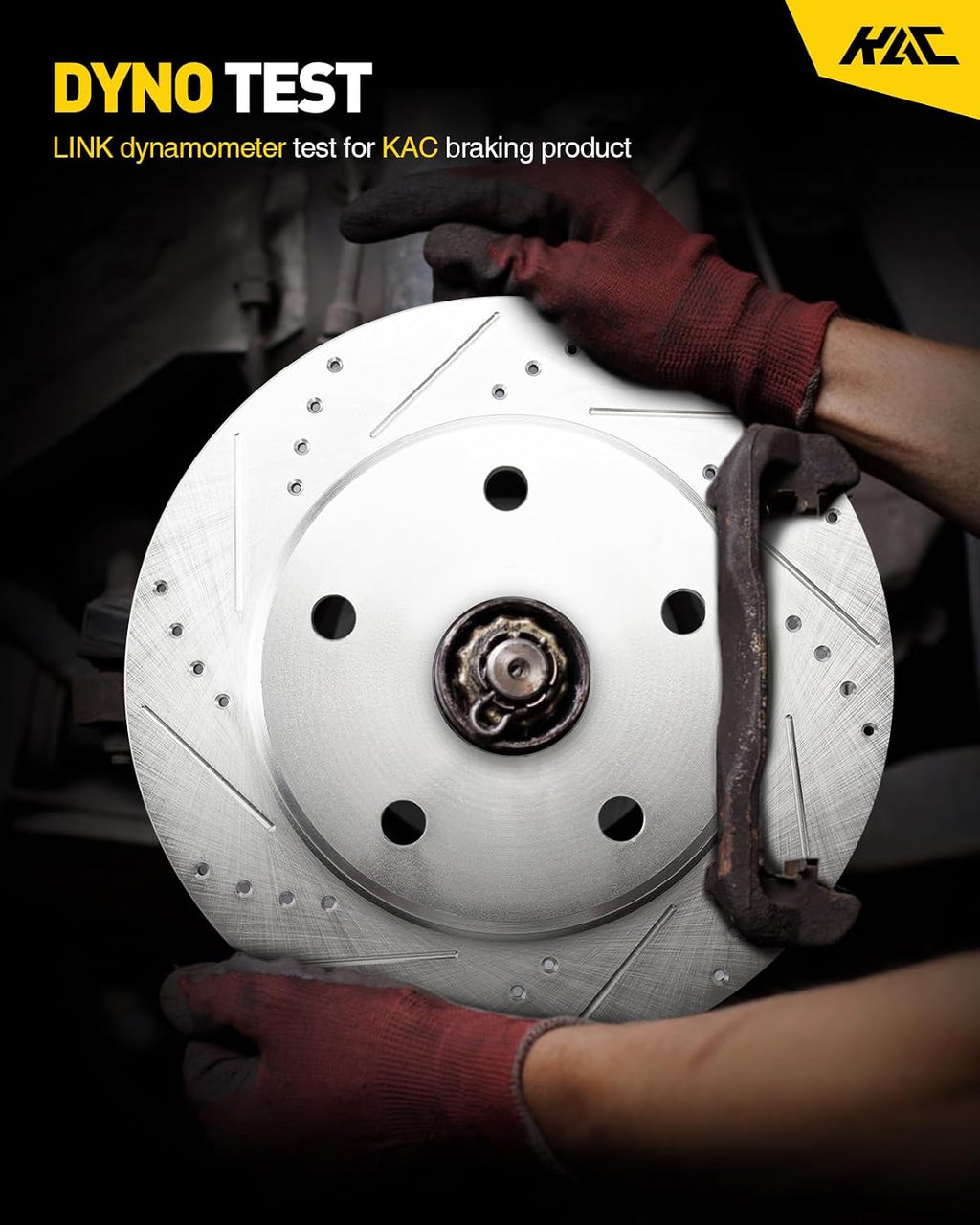 KAC Front Brake Kit, Drilled and Slotted Brake Rotors, Ceramic Brake Pads Replacement for 1500 2011-2018, Ram 1500 2006-2010, Durango 2007-2009, Aspen 2007-2009, 245 1982, OEM# 53005+D1084