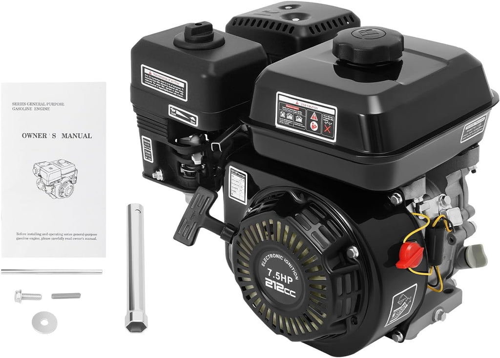 DONSU Gas Engine Replacement for Honda GX160 7.5HP 210cc OHV Air Cooled Horizontal 170F Pullstart,Go Kart Log Splitter Lawn Mower Generator