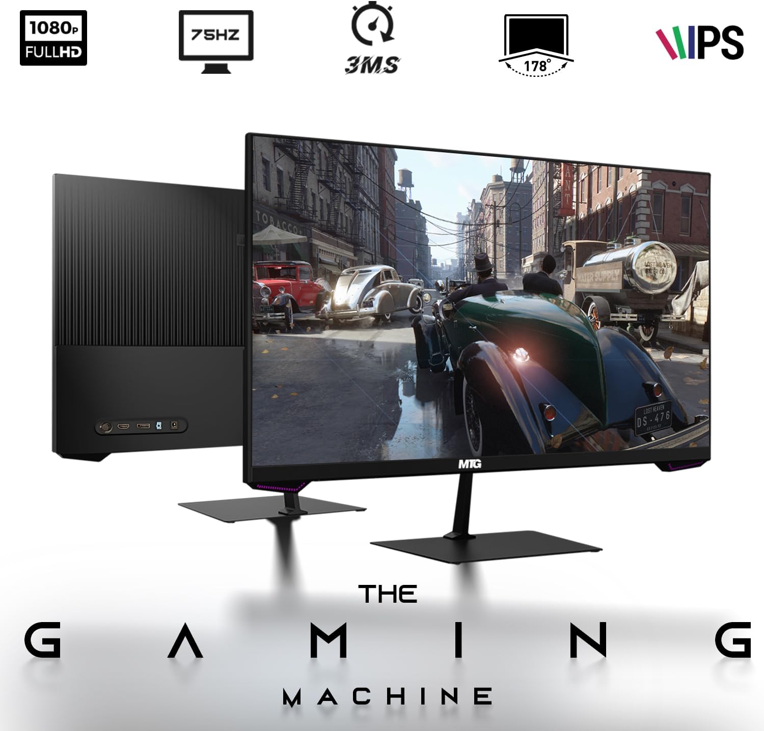 HP G4 Desktop Computer PC AMD Pro A10-9700 R7, 16GB RAM, 1TB SSD, 27-inch Monitor, RGB Speaker, RGB Keyboard with AI-Enabled Copilot Key, Mouse, 2X ARGB Fan WiFi, Windows 11 (Renewed)
