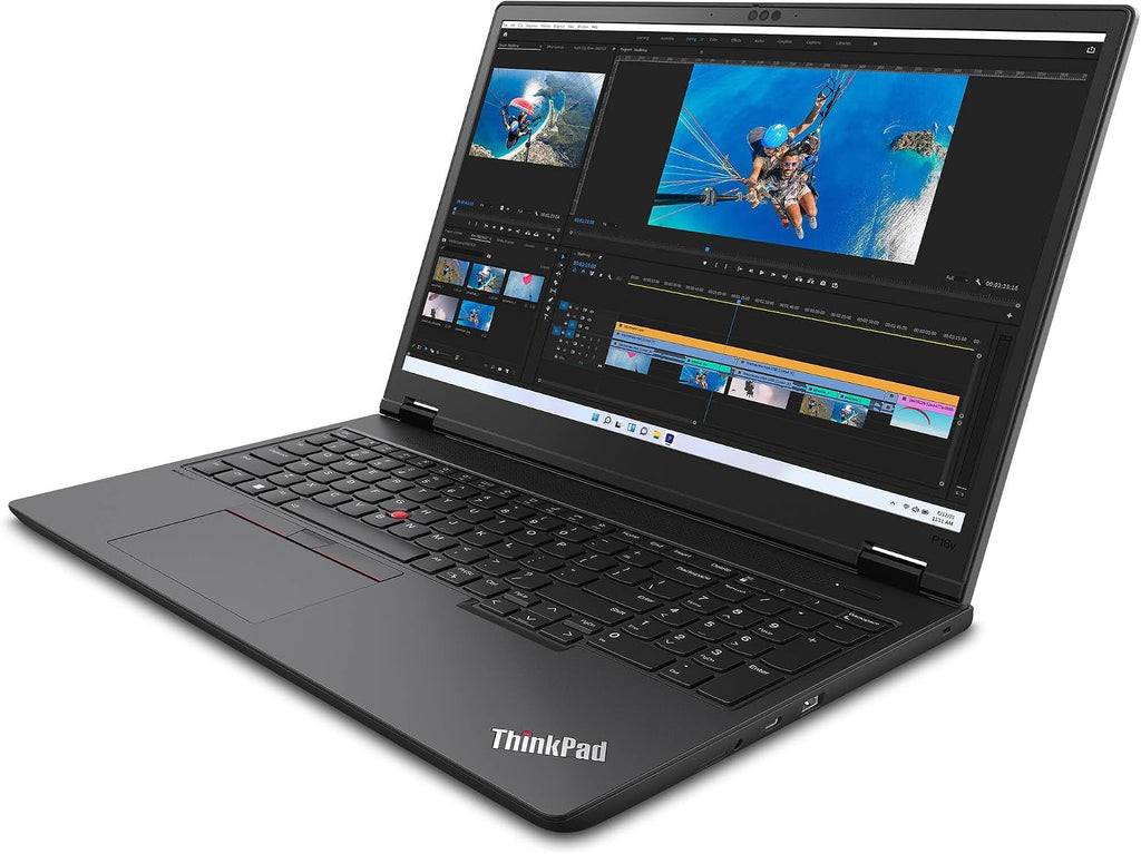 Lenovo ThinkPad P16v Gen 2 Laptop, Intel Core Ultra 7 155H, 16' WUXGA (1920 x 1200), IPS, Anti-Glare, 32GB DDR5 RAM, 2TB SSD, Fingerprint Reader, 1080P FHD RGB Camera, Windows Pro 11 - Black