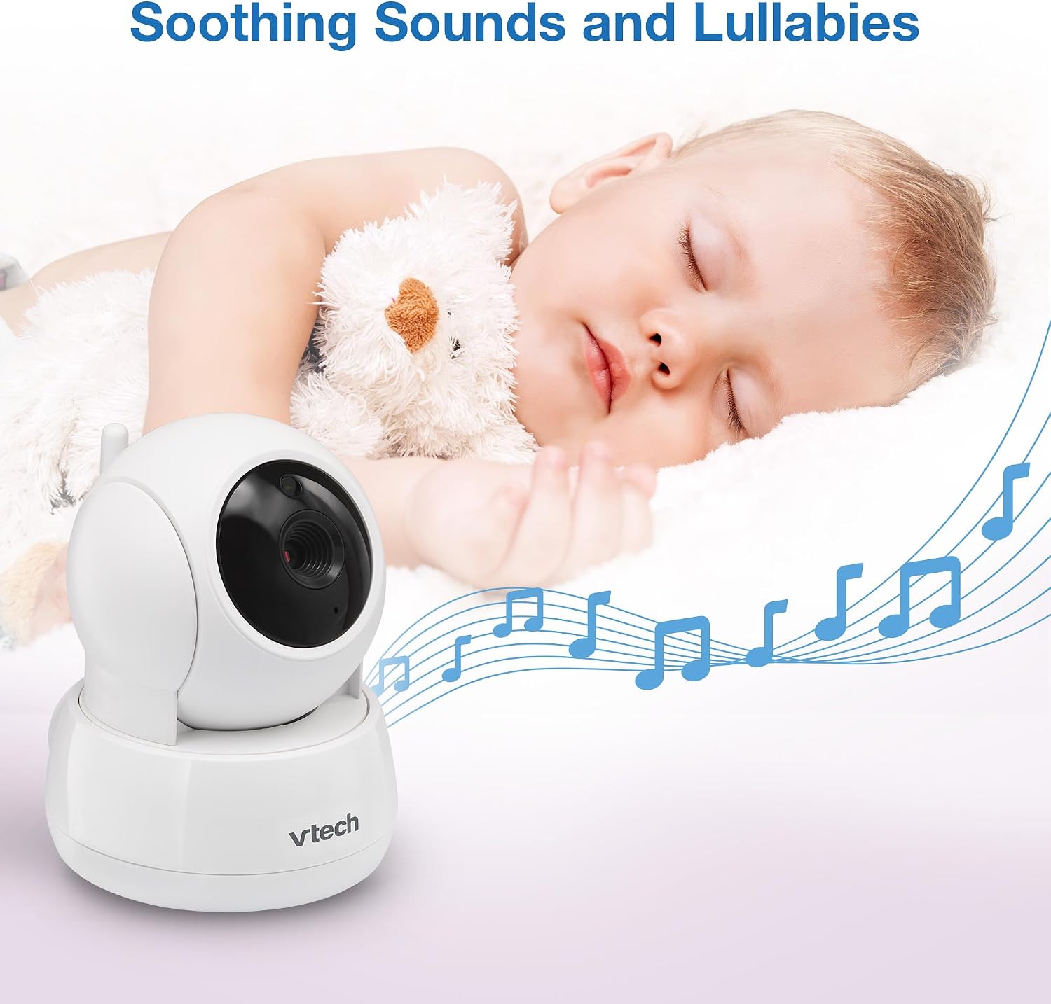 VTech 924-2W Video Baby Monitor with 2 Cameras, 5' LCD Screen, No WiFi, Pan Tilt Zoom, Up to 17Hrs Video & 31Hrs Audio Battery, 1000ft Range, Night Vision, Lullabies, Temperature Sensor, 2-Way Talk