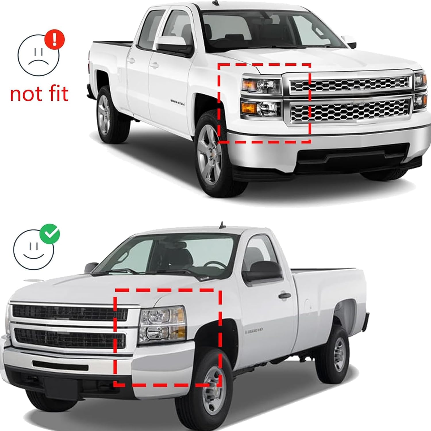 Headlights Tail Lights Combo Compatible with Chevy Silverado 1500 2007 2008 2009 2010 2011 2012 2013 Chevrolet 2500 3500 HD 2500HD 3500HD Replacement Headlight Rear Brake Lamp Assembly, Black