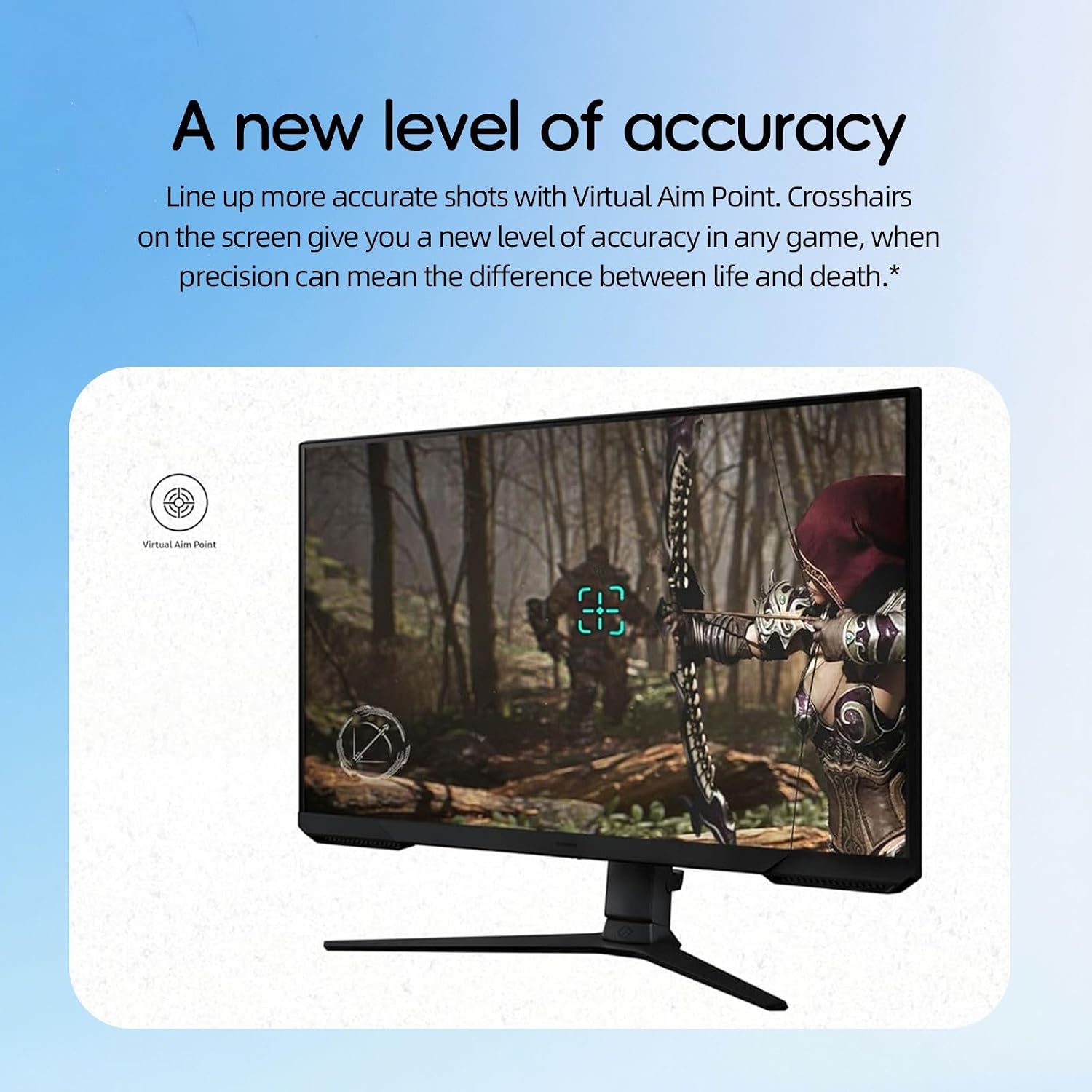 Samsung 27 inch FHD Gaming Monitor, Odyssey G3 Series, 180Hz, 1ms, AMD FreeSync, Black Equalizer, Virtual Aim Point, Flicker-Free, Game Mode, HDMI & DisplayPort, Tilt/Height/Swivel Adjustment, Black