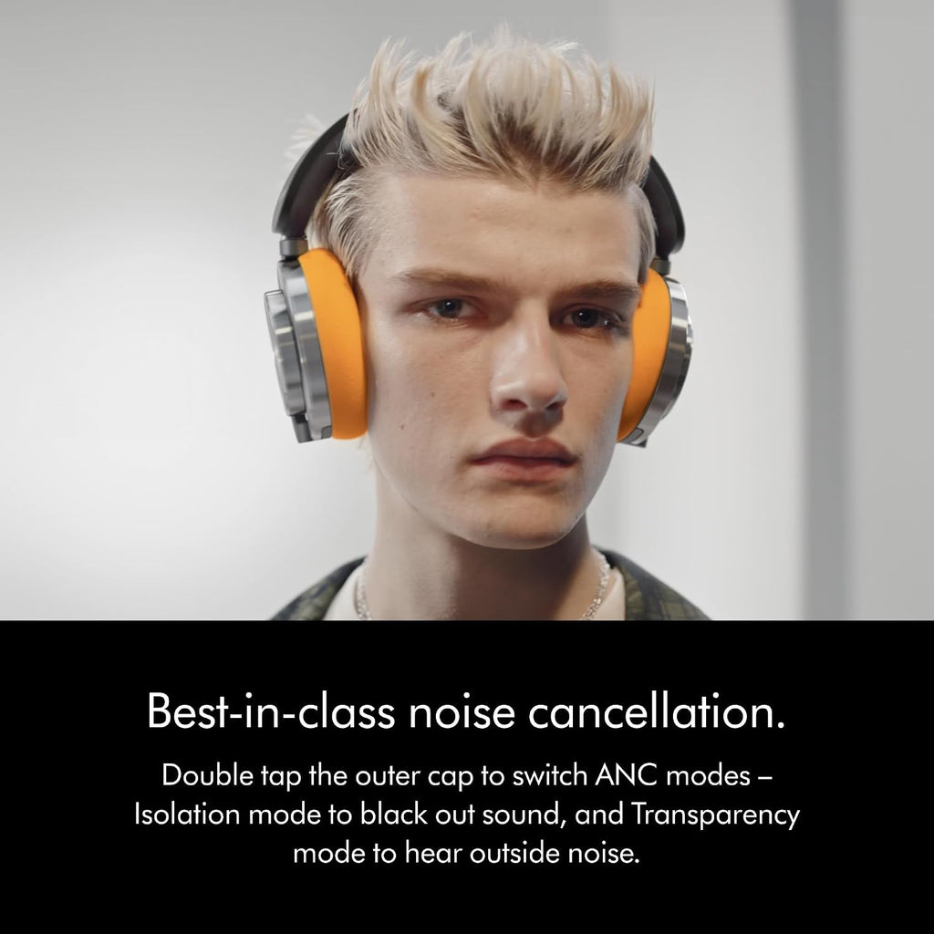 Dyson Bundle OnTrac™ Over Ear Wireless Headphones in CNC Copper with Oyster Pink Ear Cushions + Ceramic Blue Ear Caps - Noise Cancelling, Up to 55 Hours Battery Life(2), Customizable