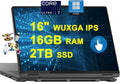 Lenovo Yoga 7 16 2-in-1 AI PC Laptop 16' WUXGA IPS Touch Glossy Intel 12-core Ultra 7 155U 16GB RAM 2TB SSD Backlit Fingerprint Thunderbolt FHD IR Privacy Camera Win11Pro + 3-in-1 Accessories