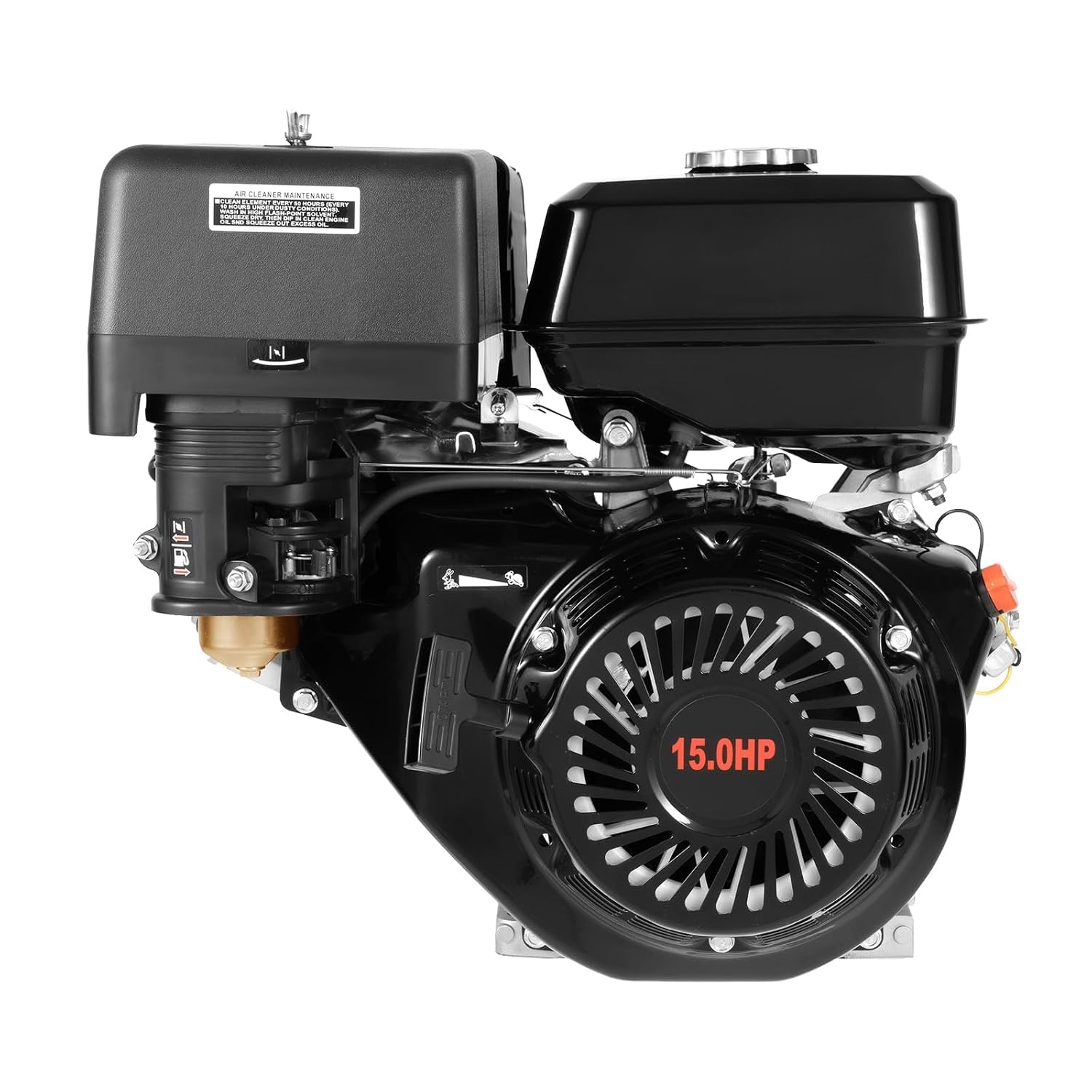 15HP 4 Stroke Gasoline Engine 420CC Inclined Engine Motor OHV Recoil/Manually Starting The Engine Motor Go Kart Gas Engine Log Splitter Microtillers