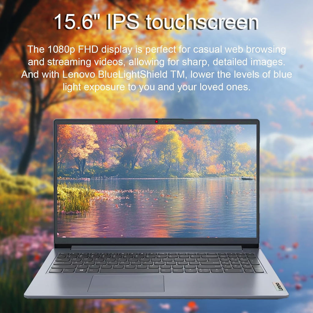 Lenovo Ideapad 3 15.6' Touchscreen Laptop, AMD Ryzen 5 7530U(Beats i7-9850H), 15.6'' FHD Touch Display, 8GB RAM, 1TB SSD M.2 PCIe, Wi-Fi 6, Backlit Keyboard, Windows 11 Pro, Abyss Blue