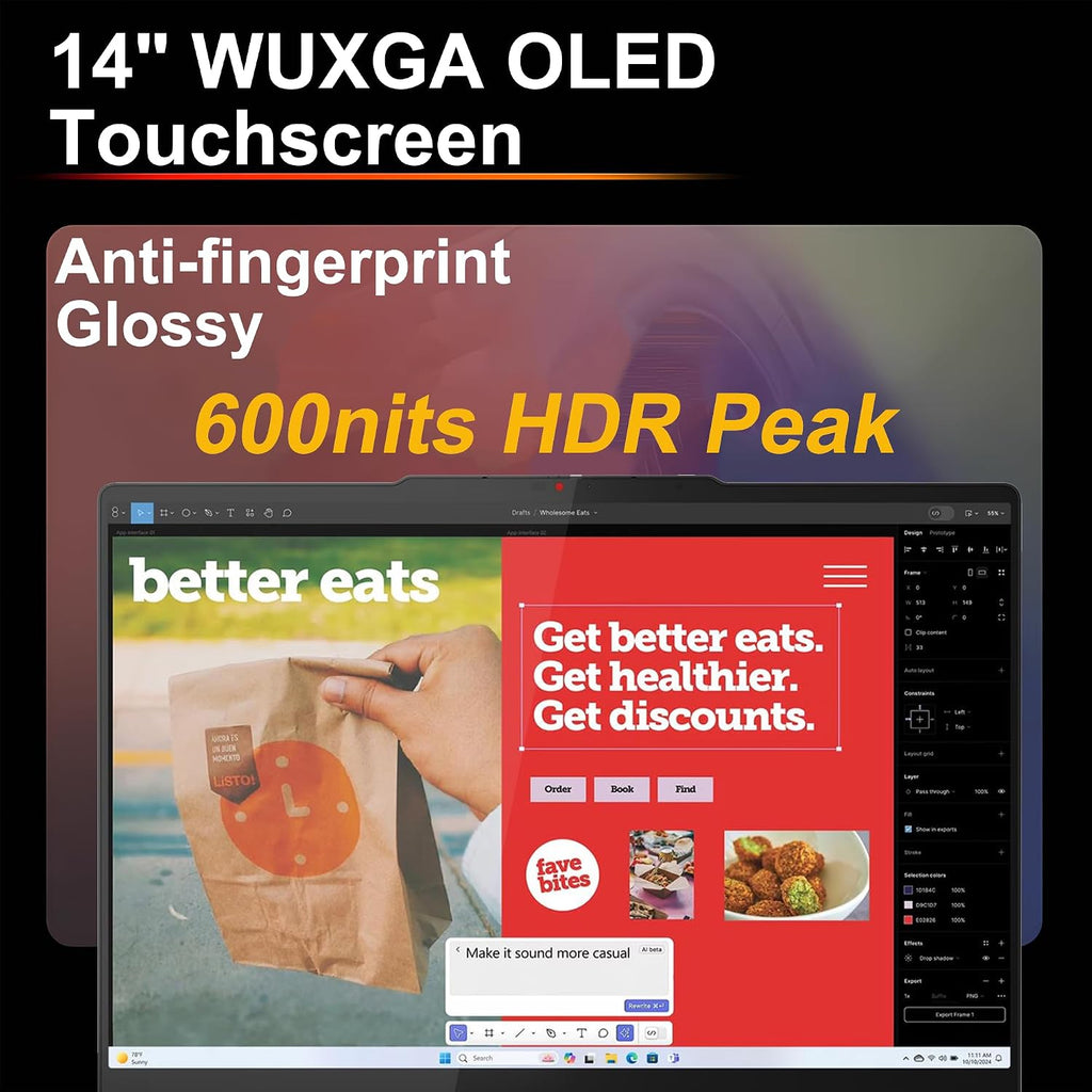 Lenovo Yoga 7 2-in-1 Laptop 14' WUXGA OLED Touch (100% DCI-P3, 600nits HDR) AMD 6-core Ryzen AI 5 340 (Up to 50 Tops) 16GB DDR5 512GB SSD for Designer Business Professional Win11Pro ICP Hub