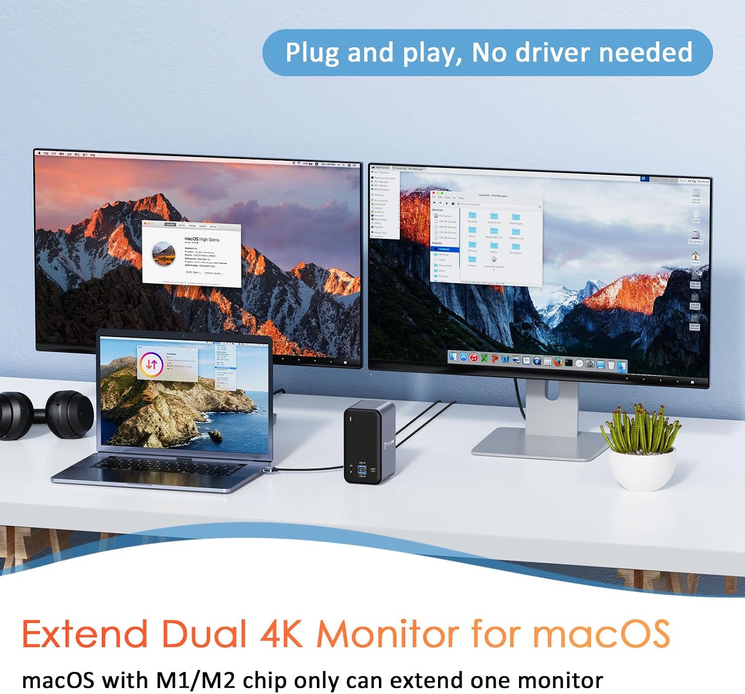 USB C Docking Station Dual Monitor for MacBook Pro, 16 in 2 USB C Laptop Docking Station Dual Monitor HDMI for MacBook Pro/Air with 2 4K HDMI Display, 6 USB A,USB C, SD&Micro SD,LAN, 87W PD 3.0