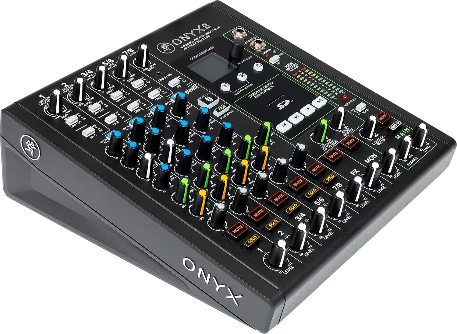 Audiosavings Bundle: Mackie ONYX8 8-Channel Analog Mixer w/Multi-Track USB/3-Band EQ+Bluetooth Bundle with ATH-R30x Professional Open-Back Over-Ear Reference Headphones (2 Items)