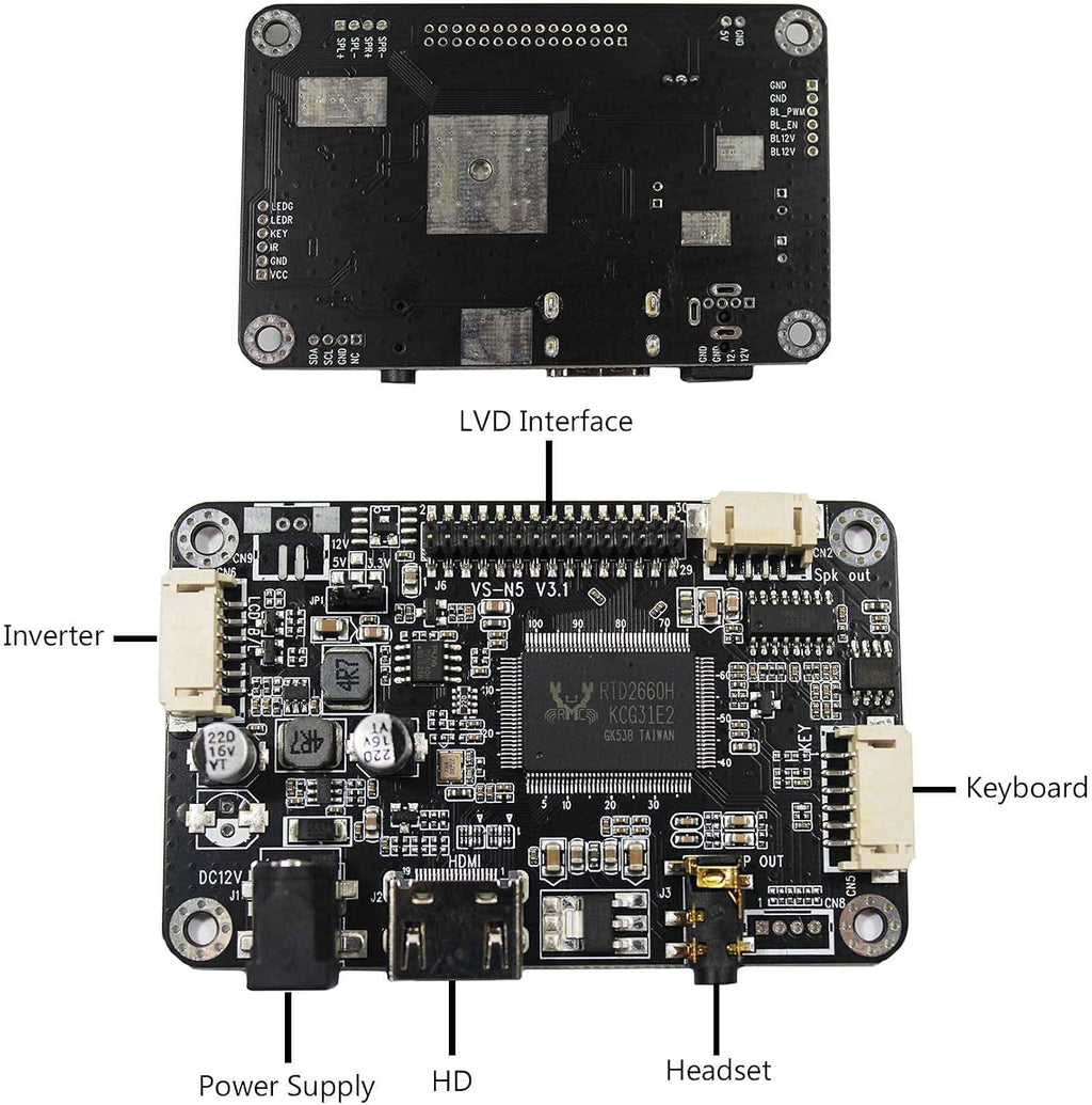 VSDISPLAY 10.4' 10.4 Inch 1024x768 600nit IPS LCD Screen VS104T-004A with Audio LCD Controller Board