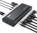 WAVLINK DisplayLink Laptop Docking Station Dual 4K@60Hz(2 HDMI+2DP), 100W PD Charging Compatible with Thunderbolt 5/4, USB-C M1-M5 Mac/MacBook Neo, Windows, Chrome, 6 USB Ports, LAN - Driver Required