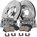 Callahan Brake Parts Front Brake Kit For Ford Fiesta 2011-19 - Disc Rotors with Ceramic Brake Pads + OE Calipers, EBYK039842