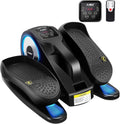 Under Desk Elliptical Machine, Leg Exerciser for Seniors Adults, Adjustable Speeds Elliptical Trainer with Remote, Quiet & Portable Mini Seated Pedal Exerciser for Home Office Use