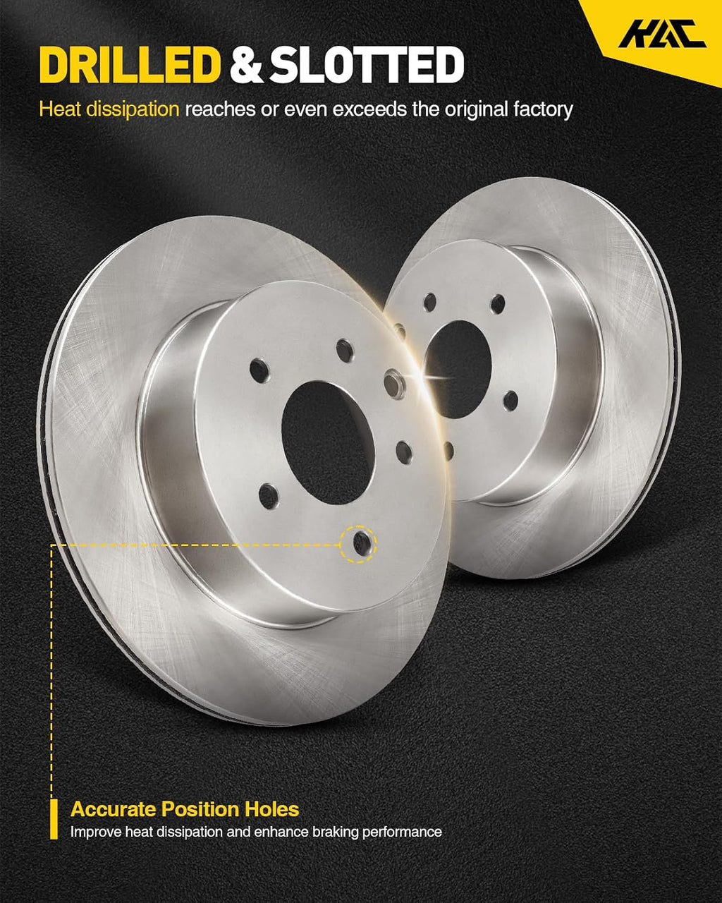 Rear Brake Kit,OE Brake Rotors and Ceramic Brake Pads Fits for 2007-2013 Silverado 1500, 2007-2014 Tahoe/Yukon/Escalade, OEM#55133+D1194 Automotive Replacement Brake Kit
