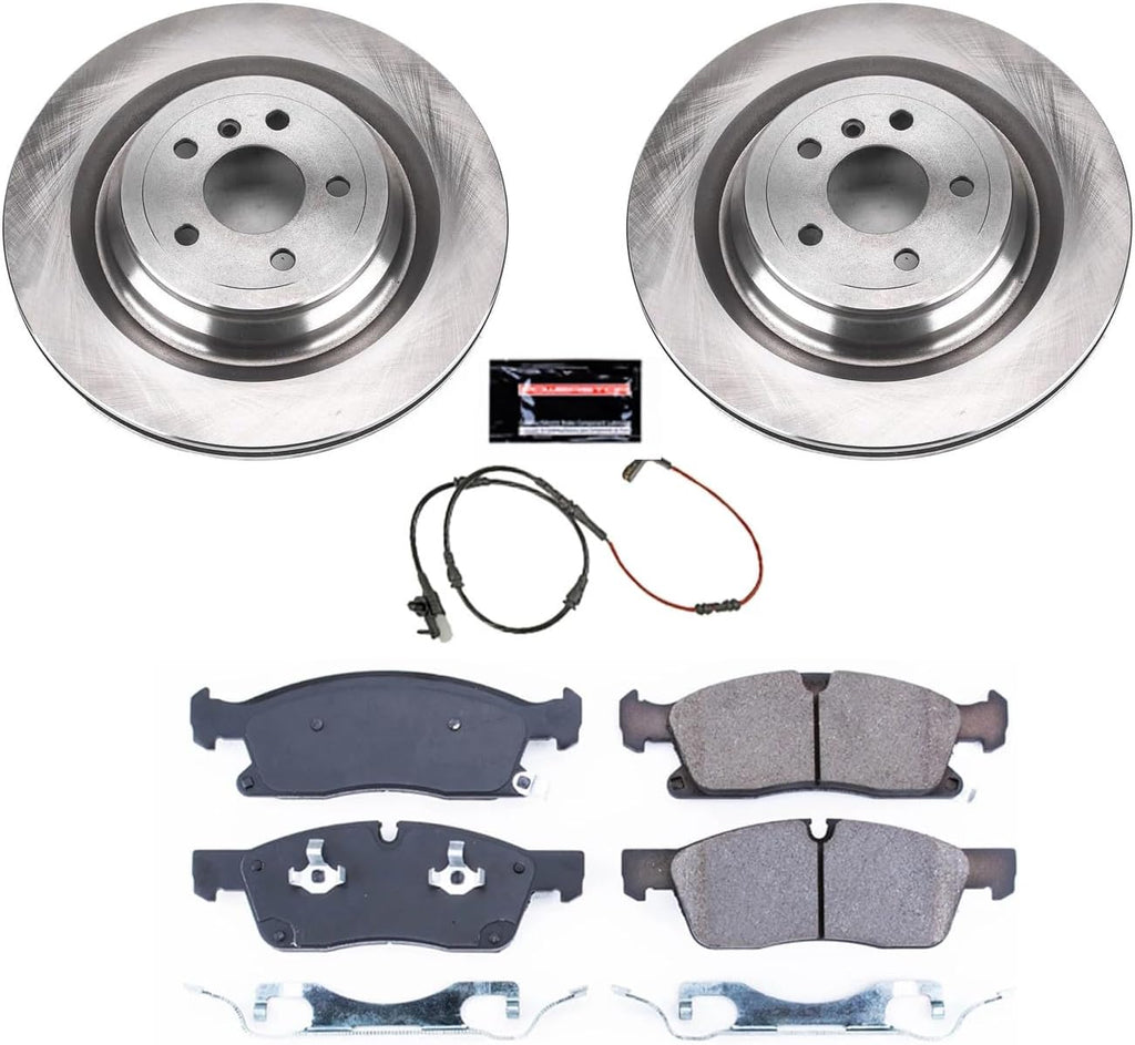 PowerStop Rear Brake Kit for Land Rover Discovery 2017 |Rover Range Rover 2014-17 |Rover Range Rover Sport 2014-17 - Z17 Ceramic Brake Pads & Disc Rotors Replacement, KOE7174