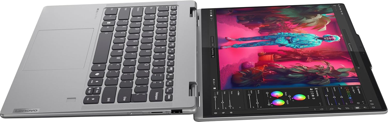 Lenovo - Yoga 7 2-in-1 14' 2K Touchscreen Laptop - AMD Ryzen 7 8840HS with 16GB Memory - 1 TB SSD - Artic Grey
