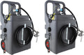32 Gallon Fuel Caddy 2 Pack, 120L Transfer Caddy with 3.7 GPM 12V DC Electric Pump, Diesel Gasoline Fuel Transfer Caddy for Cars, Motorcycles, Boats, Lawn Mowers, Snowblowers, Manual Fueling Nozzle(Pack of 2)