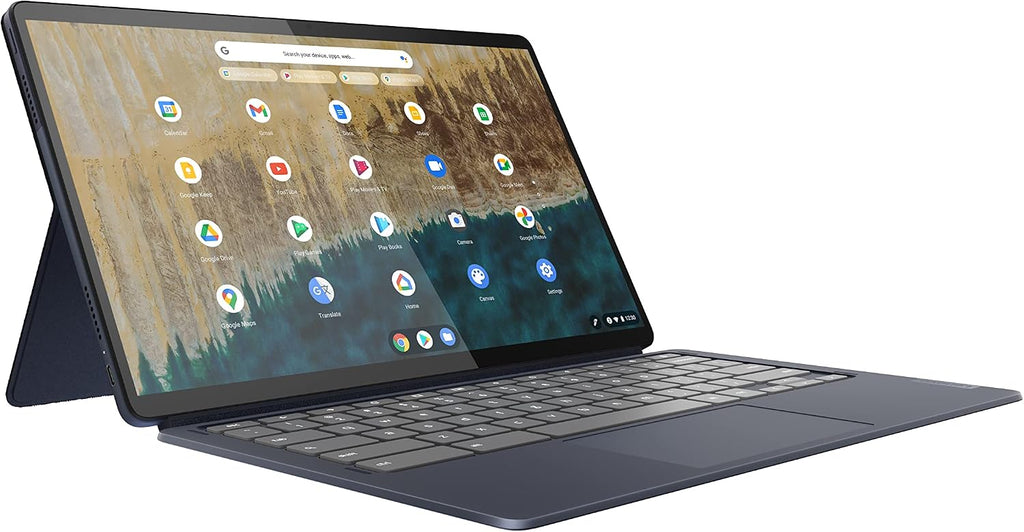 Lenovo 82QS0000US, IdeaPad Duet 5 Chromebook, OLED 13.3' FHD Touch Display, Snapdragon SC7180, 4GB RAM, 64GB Storage, Qualcomm Adreno Graphics, Chrome OS, Abyss Blue