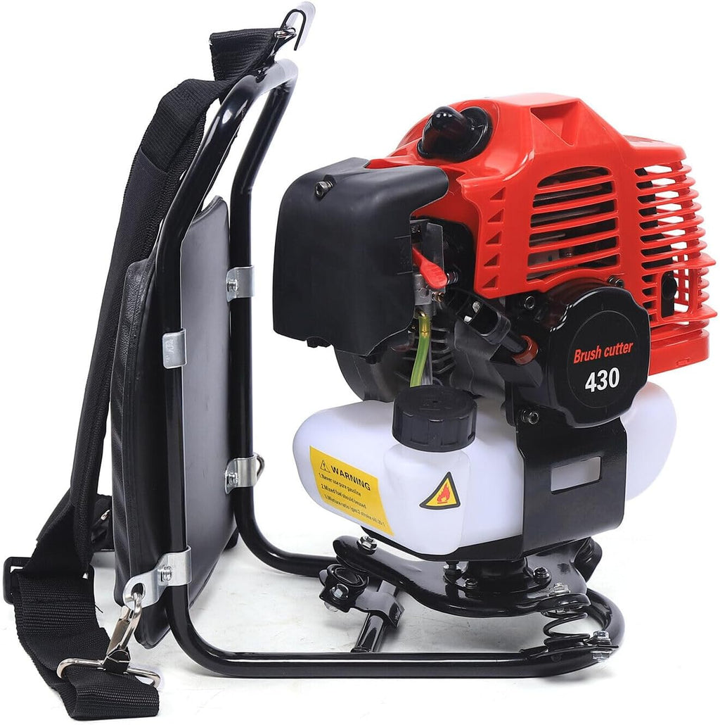 3 in 1 43CC 2 Stroke Backpack Gas Garden Brush Cutter Grass Trimmer Lawn Mower 1250W 3200rpm, for Shrub Harvesting and Cleaning, Weed Harvesting, Landscaping