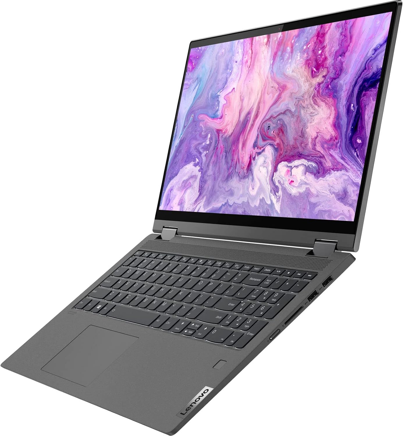 Lenovo Flex 5i 15.6' FHD Touch Screen Laptop | Intel Core i5-1135G7 Processor | 8GB RAM | 256GB SSD | Intel Iris Xe Graphics | Windows 11 Home | Graphite Grey | Bundle with USB 3.0 Hub