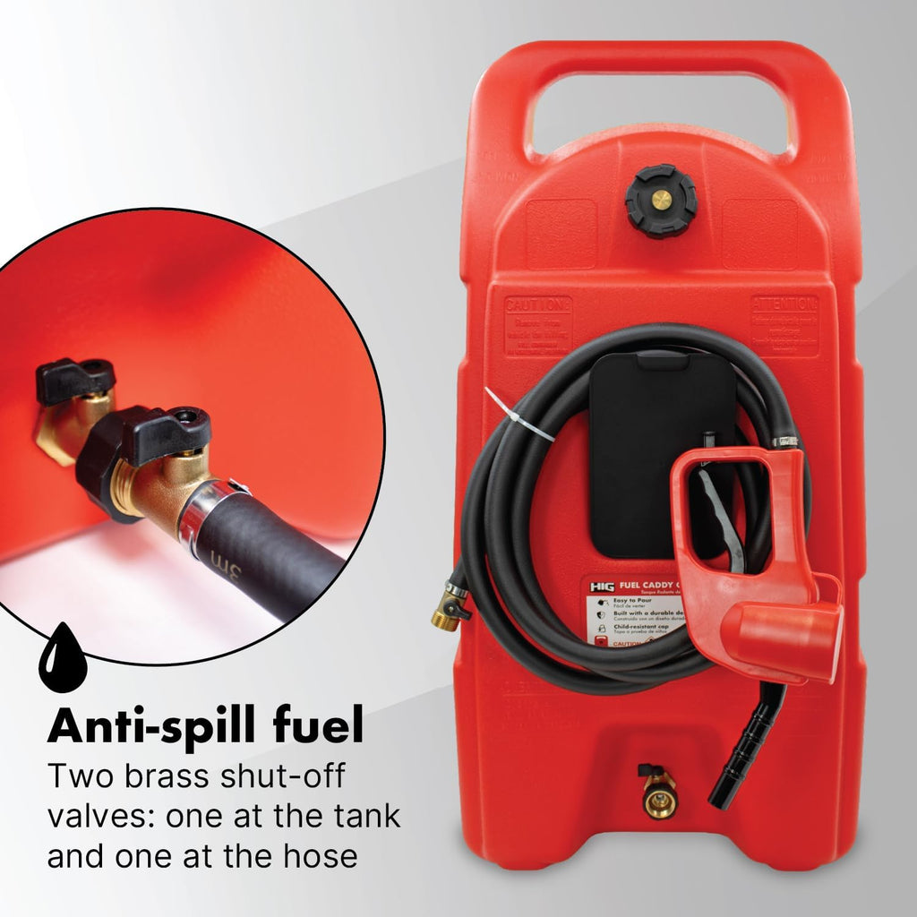 LAUCO 15 Gallons Gas Can, Heavy-Duty Fuel Tank with Manual Transfer Pump & 10FT Hose, Portable Gas Caddy with Wheels, Leak-Proof Gas Container for Lawn Mowers, Cars, Boats, 87259