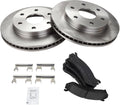 Front Brake Pad & Rotor Set Ceramic Compatible with 1999-2007 Chevy Silverado 2000-2006 Suburban Tahoe Yukon 2001-2006 GMC Sierra 2003-2005 Safari Astro 2002-2006 Cadillac Escalade Avalanche
