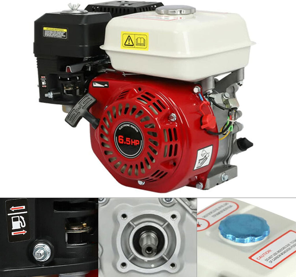 6.5HP 4 Stroke Gasoline Engine OHV Air Cooled Single Cylinder Pull Start Motor 4.8kW, 160CC Gas Engine Motor for Honda GX160 OHV Pull Start Compressor Scarifier, Lawnmower, Threshers, Smoothens
