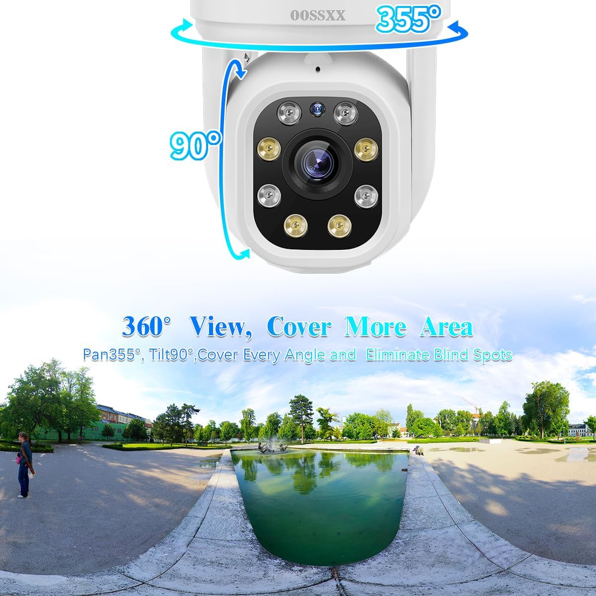 (2026 Update) 5MP PT Wireless Security Camera System with Monitor, AI Human Tracking, Dual-Band 2.4G&5G WiFi, 130° Wide Angle, 2-Way Audio, No Monthly Fee, NVR Home Security Kit