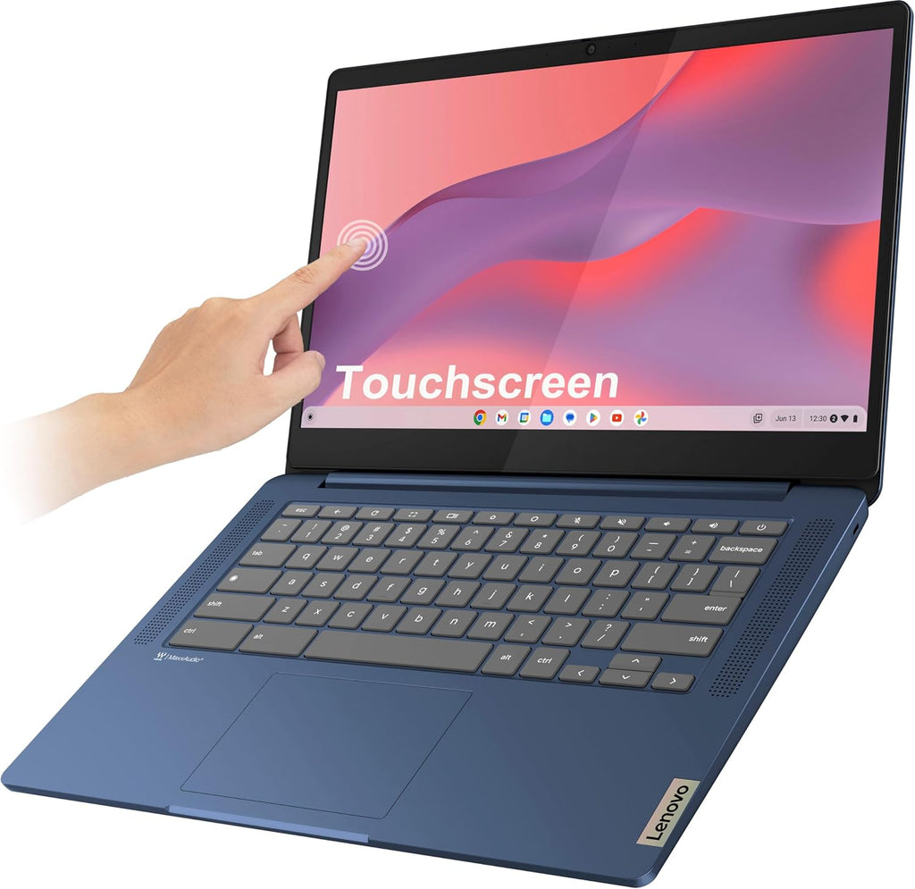 Lenovo Chromebook 14 Touchscreen Laptop (14' FHD Touch Display, 8-Core MediaTek Kompanio 520, 4GB RAM, 128GB Storage (64GB eMMC+64GB SD)), Webcam, 13-Hrs Long-Battery Life, Chrome OS (Renewed)