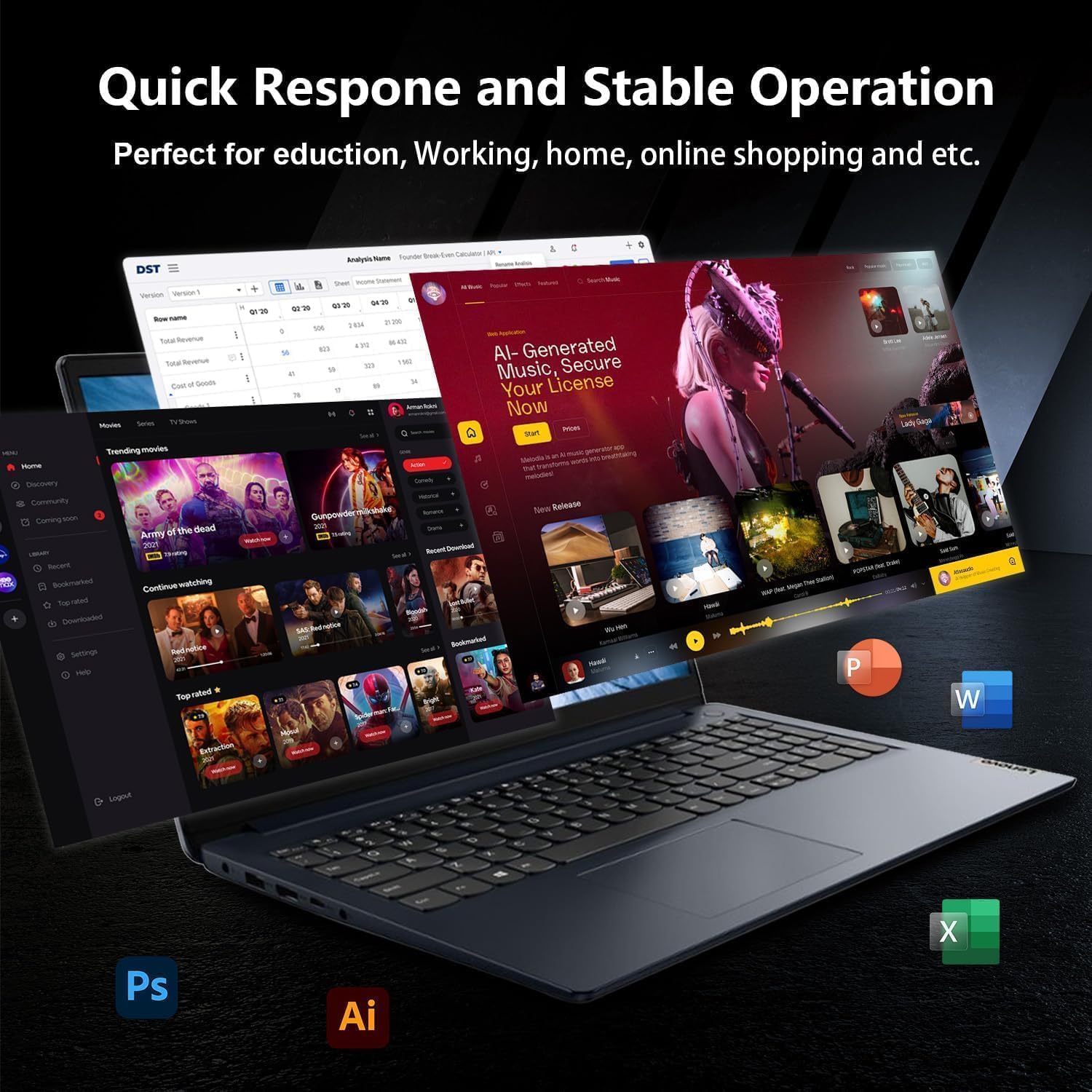 Lenovo IdeaPad Premium Series Laptop • 15.6 FHD Touchscreen • Intel Core i5 10-Core Processor up to 4.4 GHz• 16GB RAM • 2TB PCIe SSD • Copilot & AI Ready • WiFi 6 • Bluetooth • Windows 11