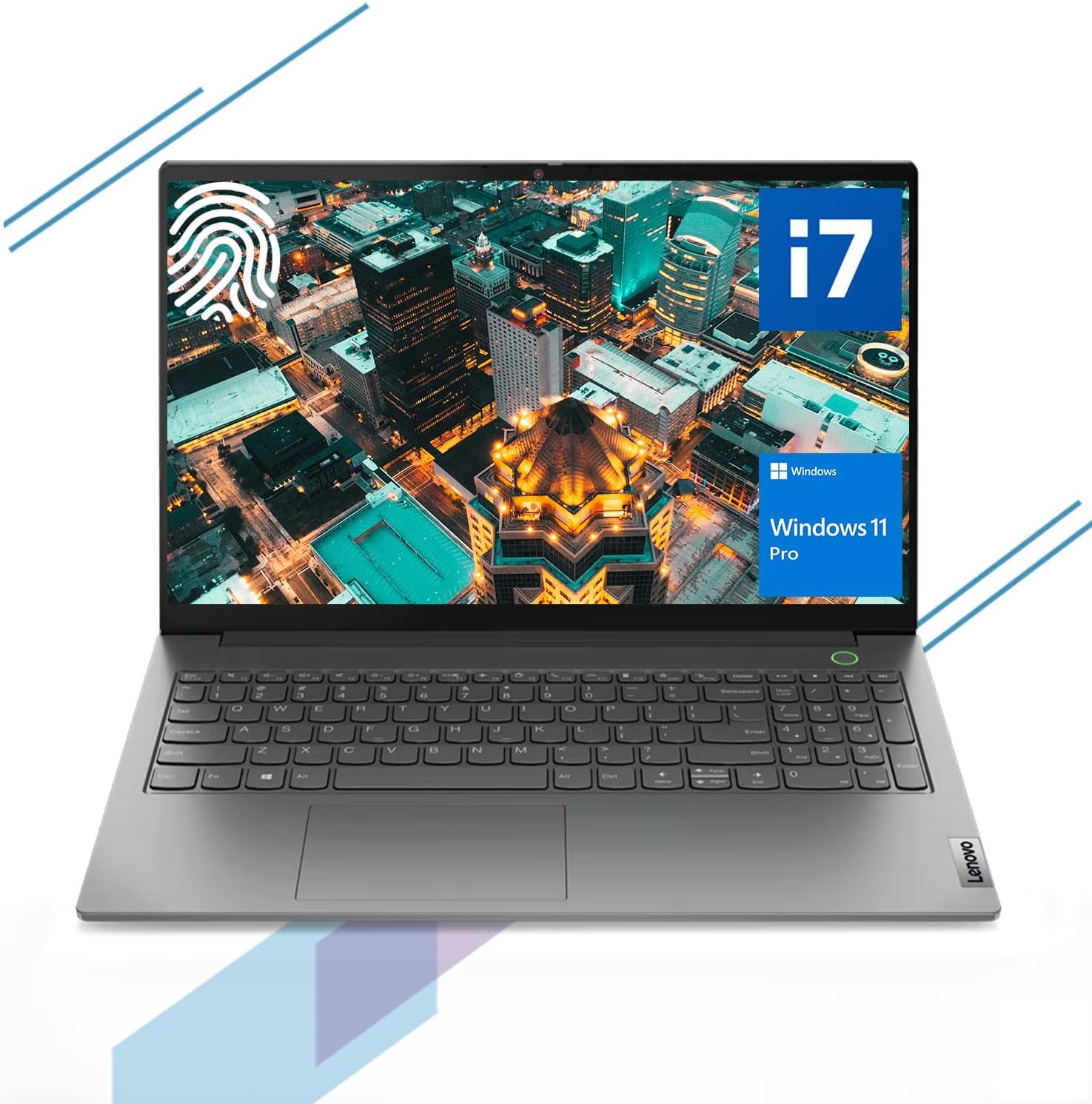 Lenovo ThinkBook 15 Gen 4 Business Laptop, 15.6' FHD Display, Intel i7-1255U, 40GB RAM, 1TB SSD, HDMI, Thunderbolt 4, Webcam, Wi-Fi 6, Fingerprint Reader, SD Card Reader, Windows 11 Pro, Grey